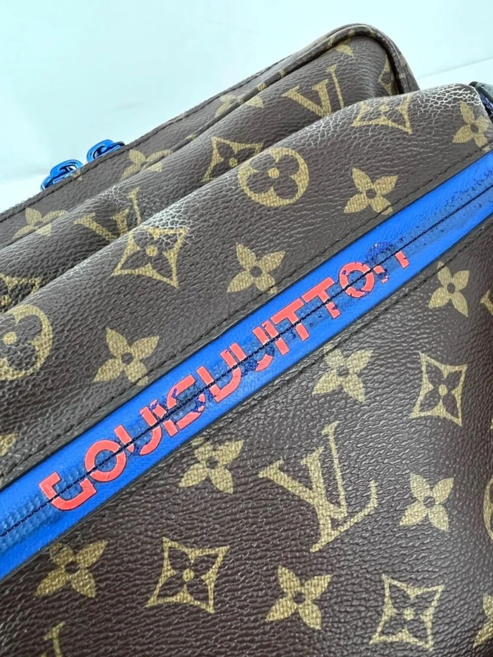 Louis Vuitton Monogram Outdoor Blue Messenger Bag